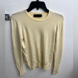 Zara Women’s Cream Knit Top w/ Gold Buttons